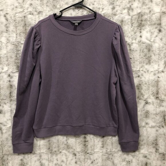 Cobble Lane Crewneck Sweatshirt  Sweater Ruffle shoulder Dusty Purple XL - Picture 1 of 9